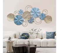 Modern Hollow Design Metal Wall Art, Handmade 3D Stereo, Round Home Decoration - for Living Room Kitchen Bedroom Bathroom,120 * 61CM