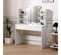 Modern Hollywood Vanity Desk with Lighted Mirror