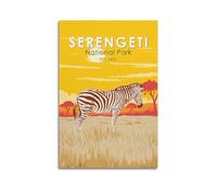 Modern Home Aesthetics Canvas Wall Decor Posters- Travel Poster Serengeti National Park Zebra Scene African Wildlife Painting 20x30inch(50x75cm) Unframe-style