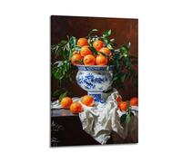 Modern Home Bedroom Wall Art Hanging Paintings Printed Canvas Vintage Fruit Oranges Still Life Painting Wall Decoration 12x18inch(30x45cm)
