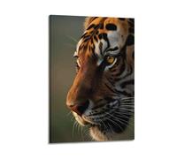 Modern Home Canvas Wall Decor Aesthetic Living Space Posters Animal Poster Tiger Close - Up Decor Majestic Vibe Creator Painting 08x12inch(20x30cm) Frame-style