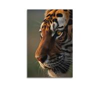 Modern Home Canvas Wall Decor Aesthetic Living Space Posters Animal Poster Tiger Close - Up Decor Majestic Vibe Creator Painting 16x24inch(40x60cm) Unframe-style