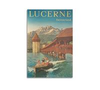 Modern Home Canvas Wall Decor Aesthetic Living Space Posters Landscape Poster Beauty of Lucerne Beautiful And Romantic Adding An Artistic Atmosphere to Living Rooms Art 16x24inch(40x60cm) Unframe-styl