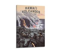 Modern Home Canvas Wall Decor Aesthetic Living Space Posters Landscape Poster Magnificent View of Hawaii Volcanoes National Park A Canvas Painting 08x12inch(20x30cm) Frame-style