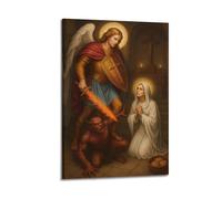 Modern Home Canvas Wall Decor Aesthetic Living Space Posters Religious Poster Archangel Protecting Decor Divine Vibe Creator Painting 12x18inch(30x45cm) Frame-style