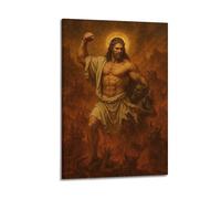 Modern Home Canvas Wall Decor Aesthetic Living Space Posters Religious Poster Holy Power Subduing Demons Solemn And Sacred Adding A Solemn Atmosphere to Prayer Rooms Art 08x12inch(20x30cm) Frame-style