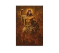 Modern Home Canvas Wall Decor Aesthetic Living Space Posters Religious Poster Holy Power Subduing Demons Solemn And Sacred Adding A Solemn Atmosphere to Prayer Rooms Art 08x12inch(20x30cm) Unframe-sty