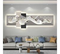 Modern Home Decor Landscape Wall Sculpture,3d Relief Led Decorative Painting For Bedroom,plug-in Power Supply Led Wall Art,background Wall Painting For Living Room, A 29.5L x 9.8W