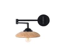 Modern Home Decoration Single Swinging Arm Wall Lamp Antique Rustic Wood Wall Mounted Light Mid Century Wall Sconces Adjustable Long Arm Wall Lighting for Bedside Bedroom Reading Light
