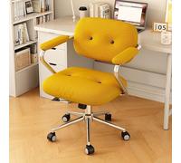 Modern Home Office Chair, Adjustable Height Swivel Chair with Armrests, Rolling Task Chair for Study, Bedroom, Small Spaces