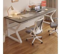 Modern Home Office Gaming Desk 120cm - 2.5cm Thick Top 150kg Capacity Stylish Gray Oak Finish Ergonomic Design for Gaming & Workstation