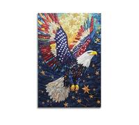 Modern Home Print Wall Art Canvas Poster -Animal Poster Colorful - Winged Eagle in Starry Sky Super Shocking Decorative Painting 20x30inch(50x75cm) Unframe-style