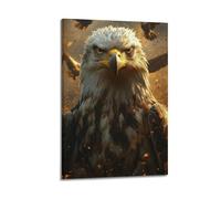 Modern Home Print Wall Art Canvas Poster -Animal Poster Dominant Surrounding Eagles Creative Canvas Painting 12x18inch(30x45cm) Frame-style