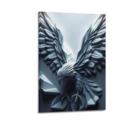 Modern Home Print Wall Art Canvas Poster -Art Poster Metal - Textured Eagle Majestic And Dominant Stunning Canvas Painting 12x18inch(30x45cm) Frame-style
