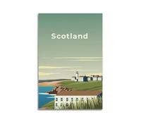 Modern Home Print Wall Art Canvas Poster -City Poster Seaside Town In Scotland Is Super Quiet Full Of Literary Atmosphere Add Quiet Atmosphere To Space Decorative Painting 16x24inch(40x60cm) Unframe-s