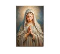 Modern Home Print Wall Art Canvas Poster -Creative Poster Praying Madonna Religious Classic Canvas Decor 24x36inch(60x90cm) Unframe-style