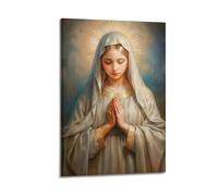 Modern Home Print Wall Art Canvas Poster -Creative Poster Praying Madonna Religious Classic Canvas Decor 24x36inch(60x90cm) Frame-style