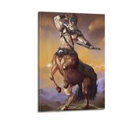 Modern Home Print Wall Art Canvas Poster -Fantasy Poster Centaur Warrior Mighty Image Show Mythical Power Decorative Painting 20x30inch(50x75cm) Frame-style