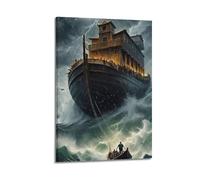 Modern Home Print Wall Art Canvas Poster -Fantasy Poster Storm Ark Decor Epic Vibe Creator Painting 12x18inch(30x45cm) Frame-style