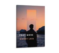 Modern Home Print Wall Art Canvas Poster -Figure Poster Figure By The Sea With Words Is Super Healing Convey Positive Attitude Give Spiritual Strength Decorative Painting 16x24inch(40x60cm) Frame-styl