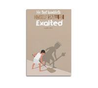 Modern Home Print Wall Art Canvas Poster -Figure Poster Person Sweeping With King Shadow Has Profound Meaning Give Spiritual Strength Decorative Painting 16x24inch(40x60cm) Unframe-style