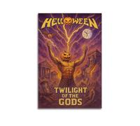 Modern Home Print Wall Art Canvas Poster -Halloween Poster Dominant And Festive - Atmosphere - Filled Pumpkin - Headed Muscular Man 16x24inch(40x60cm) Unframe-style