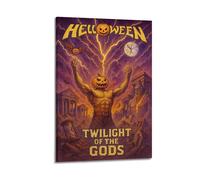 Modern Home Print Wall Art Canvas Poster -Halloween Poster Dominant And Festive - Atmosphere - Filled Pumpkin - Headed Muscular Man 12x18inch(30x45cm) Frame-style