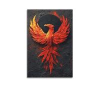 Modern Home Print Wall Art Canvas Poster -Myth Poster Phoenix Nirvana in Flames Shocking And Inspirational Adding A Sense of Power to Studies Art 20x30inch(50x75cm) Unframe-style