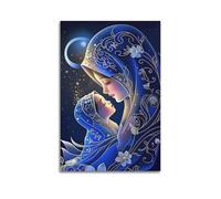 Modern Home Print Wall Art Canvas Poster -Religious Poster Mother And Child Celestial Decor Tender Vibe Bringer Painting 24x36inch(60x90cm) Unframe-style