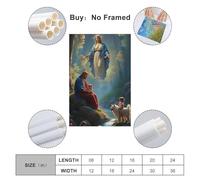 Modern Home Print Wall Art Canvas Poster -Religious Poster Virgin Mary And Jesus Are Super Holy Show Solemnity And Loving - Kindness Of Religion Add Holy Atmosphere To Space Decorative 16x24inch(40x60
