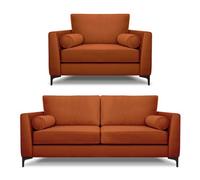 Modern Home Zara 3 Seater And Lovechair Set Marmalade
