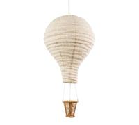 Happy Homewares Modern Hot Air Balloon Oatmeal Linen Easy Fit Pendant Lighting Shade in Brown Happy Homewares Brown