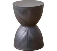 Modern Hourglass Accent Stool - Chic Plastic Round Side Table for Coffee Patio Indoor & Bedroom - Trendy Home Decor for Contemporary Living (HuawenB)