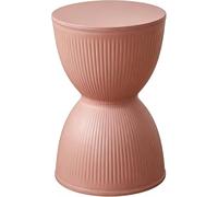 Modern Hourglass Accent Stool - Stylish Plastic Round Outdoor & Indoor Side Table for Coffee Patio Home Bedroom - Contemporary Furniture by HuawenM