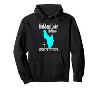 Modern Hubbard Lake - Michigan Pullover Hoodie