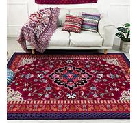 Modern ile Red NonSlip Absent Carpet for Living Room & Bedroom 150x200 cm