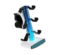 Modern Illuminated Storage Stand for Controllers and Headsets Safe Charging Gaming Desk Planner Lights