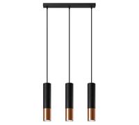 Sollux Pendant Lamp Loopez 3L Black/Copper, Black