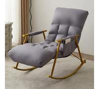 Modern Indoor Rocking Chair Padded Swing Glider Sofa for Living Room & Bedroom Comfortable Armchair with Cushion Stylish Rocker for Home Decor