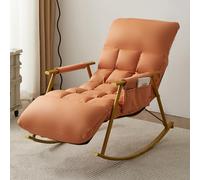 Modern Indoor Rocking Chair Stylish Glider Sofa with Padded Cushion for Living Room & Bedroom Comfortable Armchair for Relaxation and Decor (Color:)