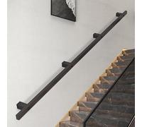 Modern Indoor Stair ils - Wall-Mounted Matt Black Banister for Stairs Adjustable Lengths (80cm to 4m) - Stylish & Durable il for Safe Steps