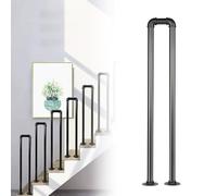 Modern Indoor Stair Railing U-Shaped 50cm Forged Iron il for Loft & Villa Floor-Mounted Staircase Safety Railing Elegant Corridor Guardrail