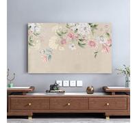 Modern Indoor TV Dust Cover 32-80" Universal Soft Screen Protection Cover for LCD/LED/Plasma TVs Flat/Curved Screen Dustproof Cloth-flower2||70inch