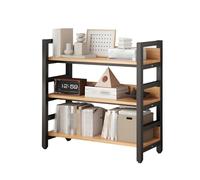 Modern Industrial Bookshelf, DIY Bookcase With Adjustable Shelves, 3/4-Tier Open Display Storage Shelf, Freestanding Bookshelves For Living Room, Bedroom, Home Office(100 * 31 * 108cm)
