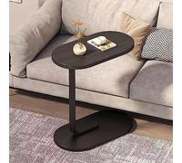 Modern Industrial C-Shaped Side Table, Easy Assembly Portable Workstation for Bedroom, Living Room, Office, or Sofa
