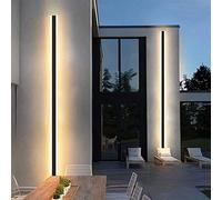 Modern Industrial Rustic Long Strip Led Wall Lamp Ip65 Waterproof Aluminum Wall Light with Glass Lampshade Indoor Outdoor Porch Light for Hallway,Aisle, Terrace, Patio,Villa,Balco