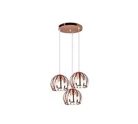Modern Industrial Semi-Flush Mount Pendant Light Kitchen Island Light Fixtures Metal Shade Hollow Farmhouse Chandelier Ceiling Lights Rustic Dining Room Hanging Lighting Fixtures 3-Lights E27