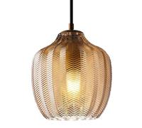 Modern Industrial Style Hanging Light, Flush Mount Single Head Chandelier, E27 Base Glass Pendant Lamp Shade, Bedroom Restaurant Balcony Decoration Light Fixtures