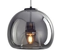Modern Industrial Style Hanging Light, Single Head Ceiling Chandelier, E27 Base Glass Pendant Lamp Shade, Bedroom Kitchen Island Balcony Decoration Light Fixtures