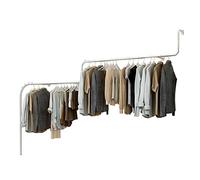 Modern Industrial Wall Decor for Weddings Creative Clothing Display Rack/Silver Stylish Store Showcase Perfect for Retail Spaces and Events